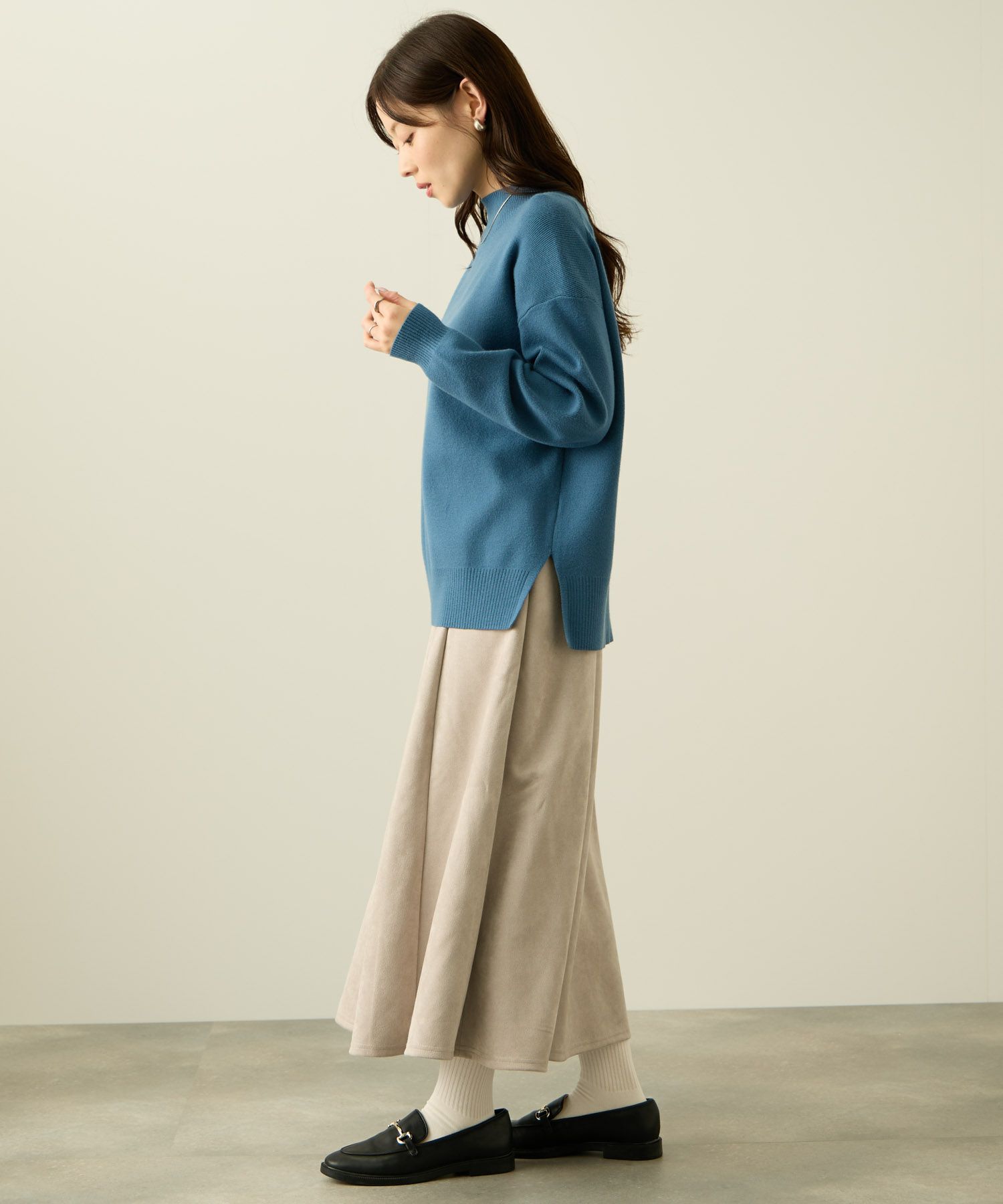 nAvy フェイクスエードフレアスカート レディース商品画像-11