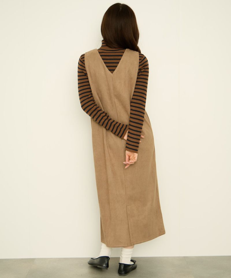 nAvy  ポンチ素材 フェイクスエードジャンパースカート レディース商品画像-13