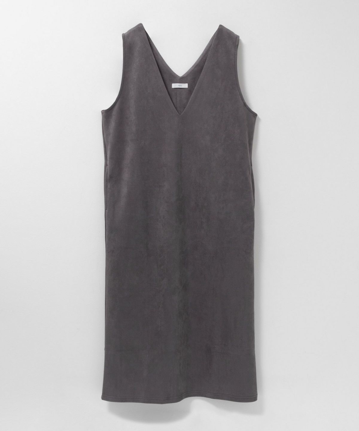 nAvy ポンチ素材 フェイクスエードジャンパースカート レディース