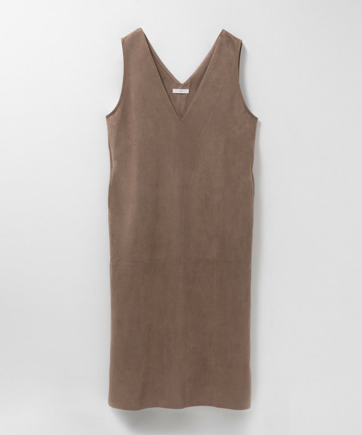 nAvy ポンチ素材 フェイクスエードジャンパースカート レディース