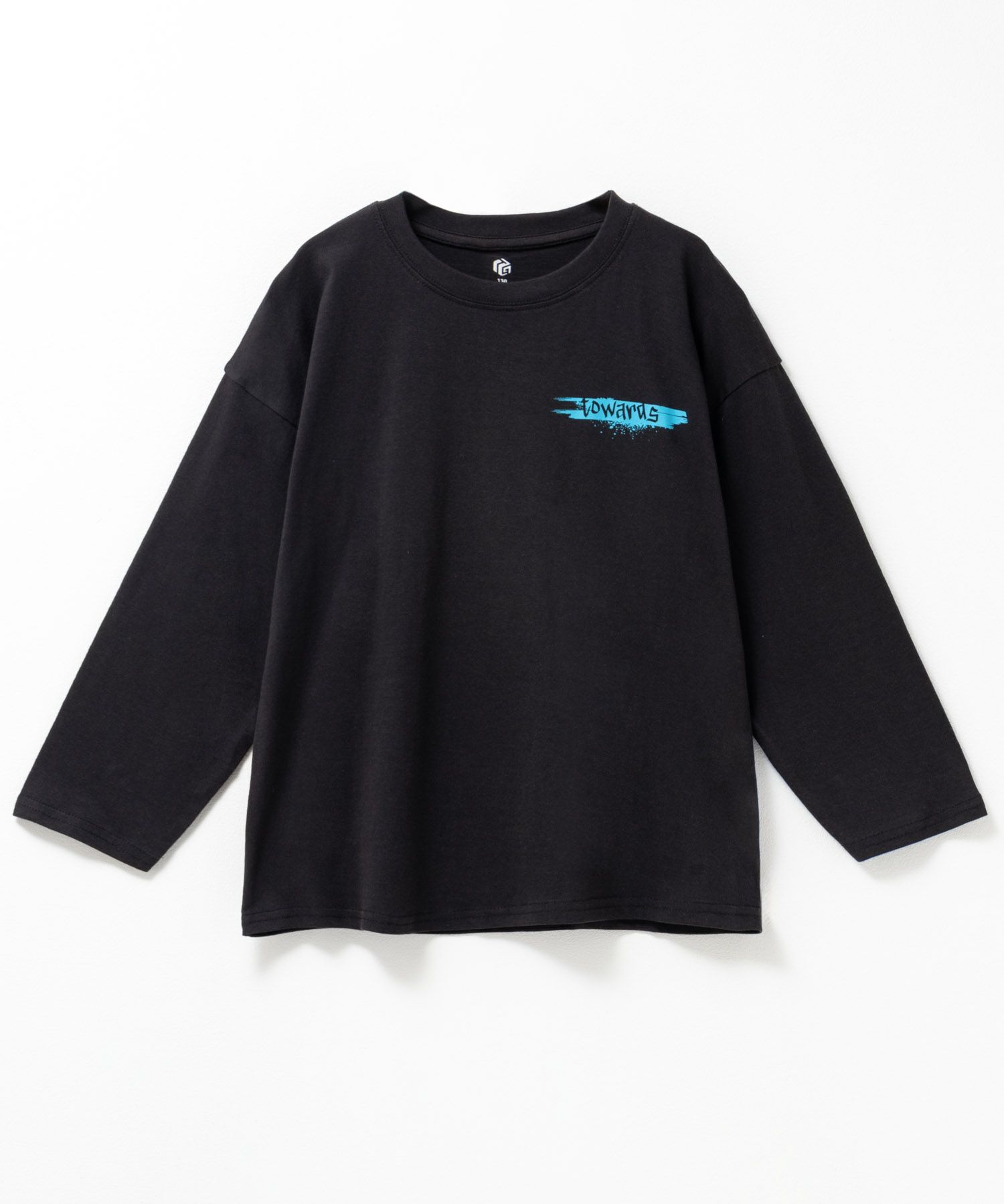 T-GRAPHICS ペイントプリント長袖Tシャツ キッズ メール便 対応商品