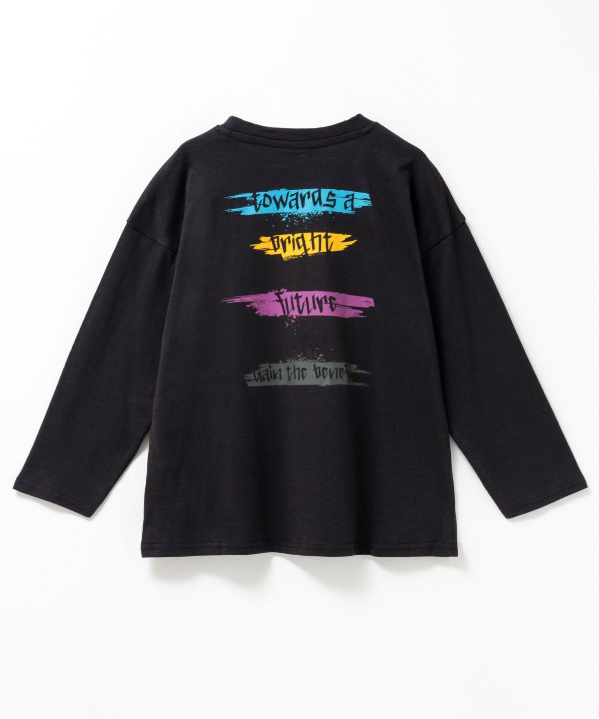 T-GRAPHICS ペイントプリント長袖Tシャツ キッズ メール便 対応商品