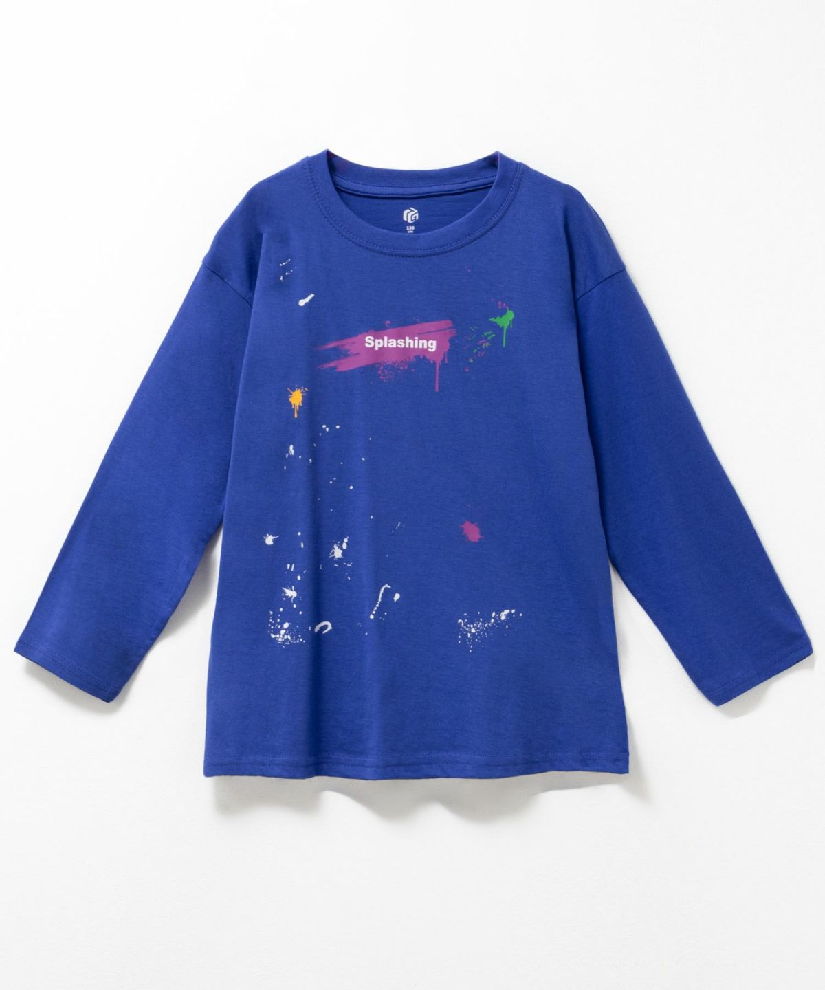 T-GRAPHICS ペイントプリント長袖Tシャツ キッズ メール便 対応商品