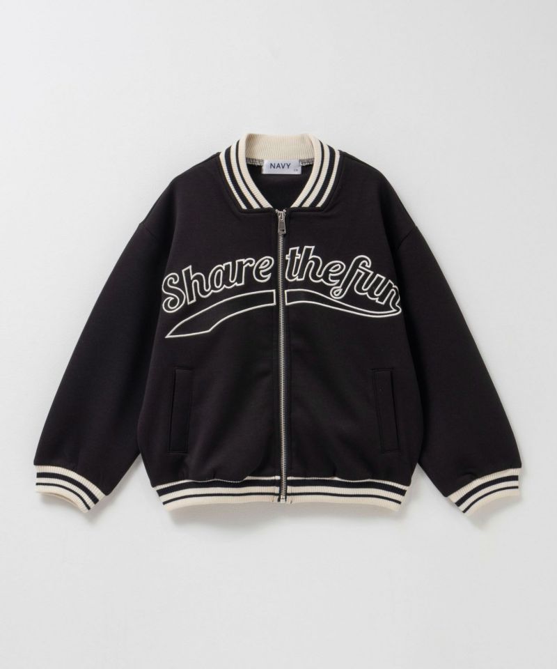 NAVY ポンチ素材 スタジャン キッズ商品画像-5