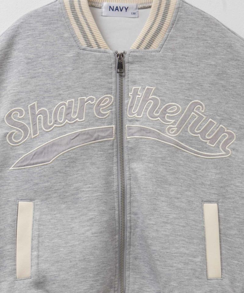 NAVY ポンチ素材 スタジャン キッズ商品画像-12