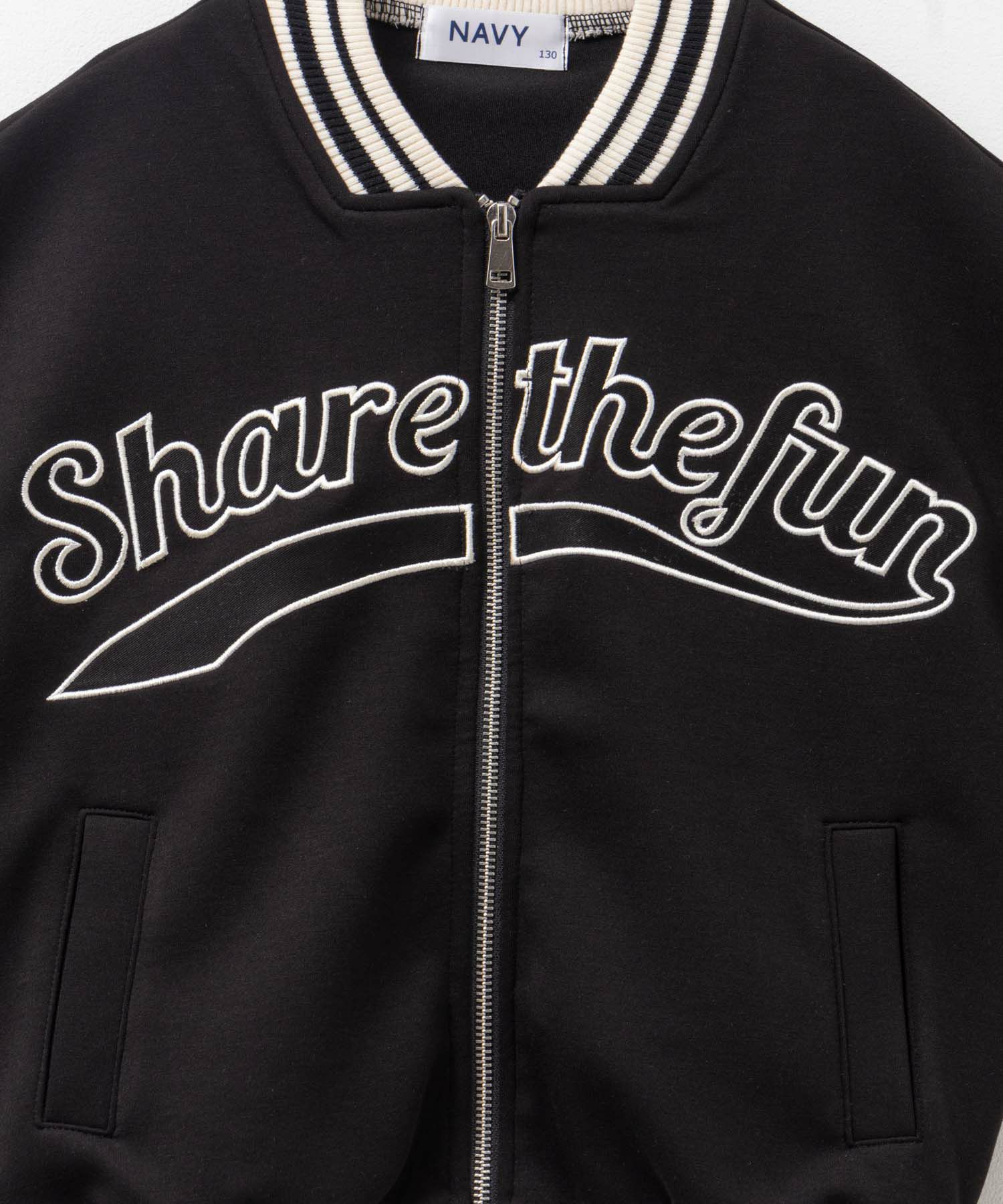 NAVY  ポンチ素材 スタジャン キッズ商品サムネイル-13