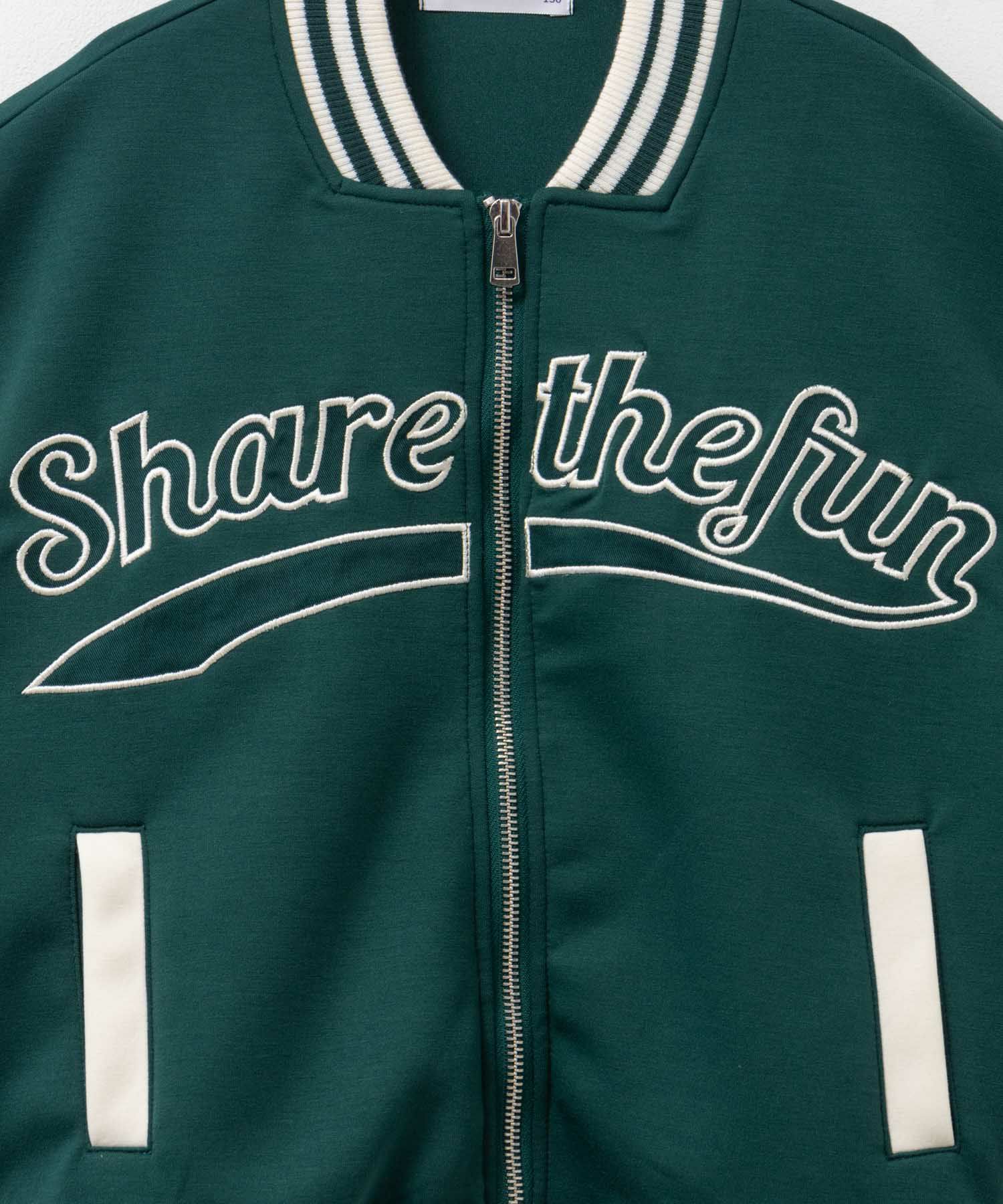 NAVY ポンチ素材 スタジャン キッズ