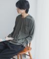NAVY タフラク ポンチ素材ポケツキ長袖Tシャツ メンズ