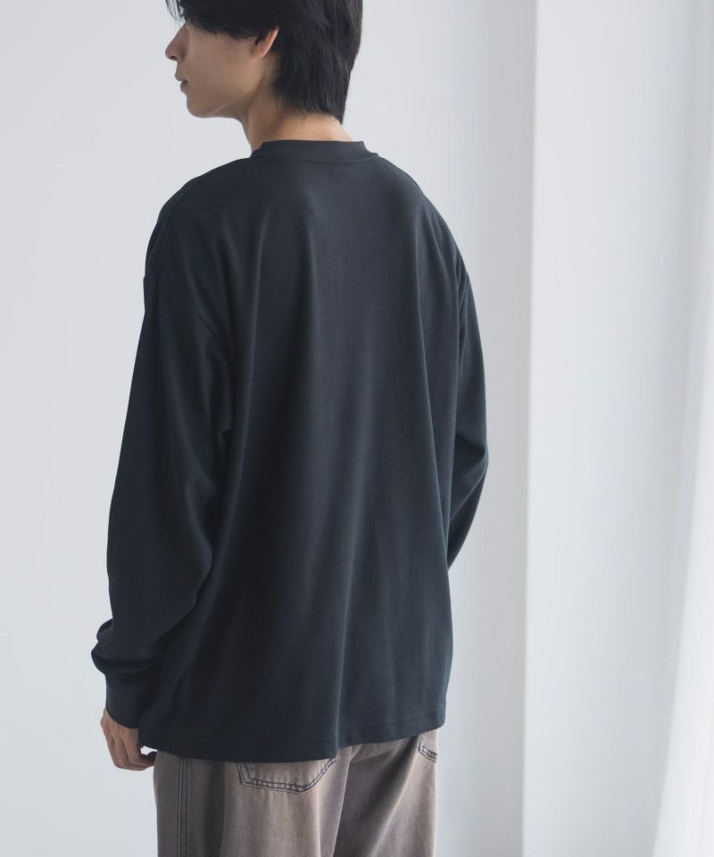 [期間限定価格]NAVY タフラク ポンチ素材ポケツキ長袖Tシャツ メンズ商品画像-14