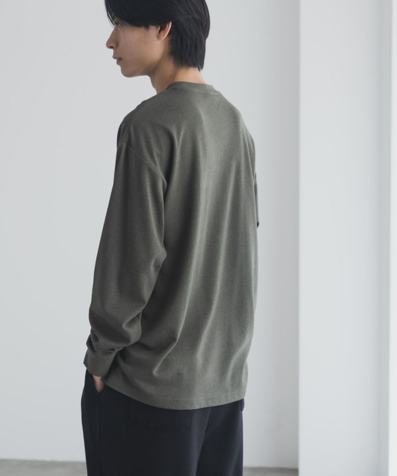 [期間限定価格]NAVY タフラク ポンチ素材ポケツキ長袖Tシャツ メンズ商品画像-20