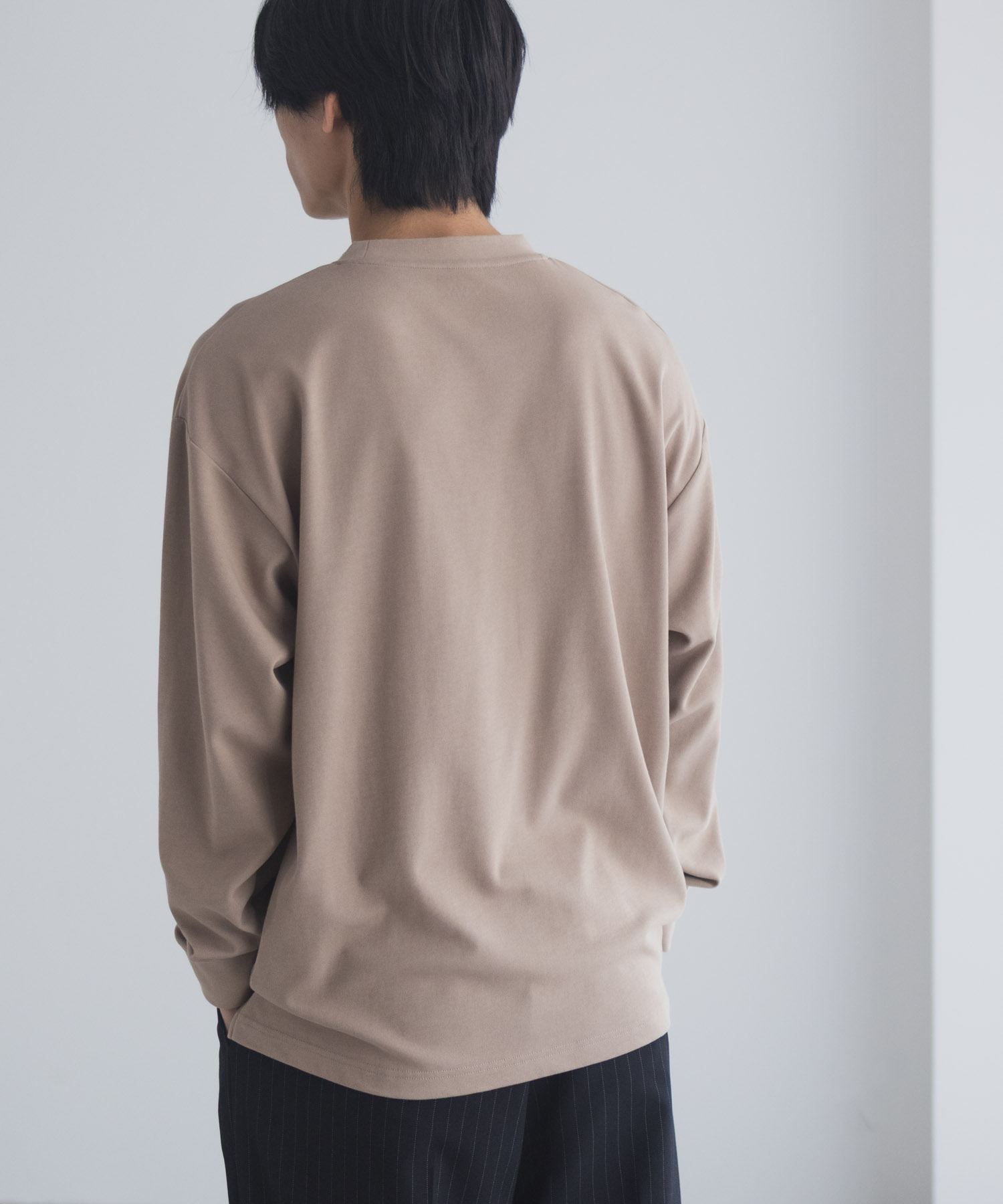 NAVY タフラク ポンチ素材ポケツキ長袖Tシャツ メンズ商品サムネイル-24