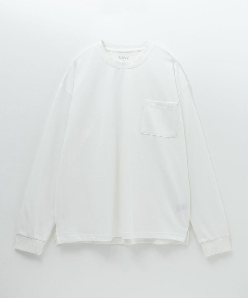 NAVY タフラク ポンチ素材ポケツキ長袖Tシャツ メンズ商品画像-27