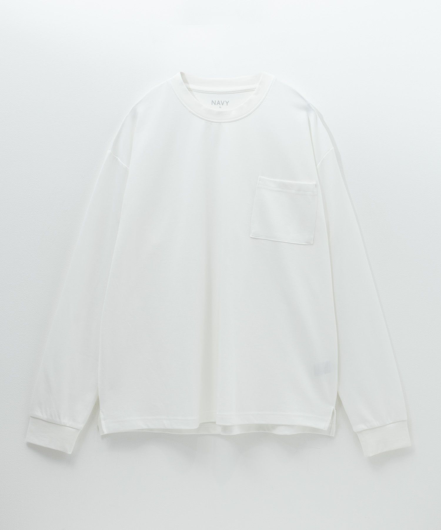 NAVY タフラク ポンチ素材ポケツキ長袖Tシャツ メンズ