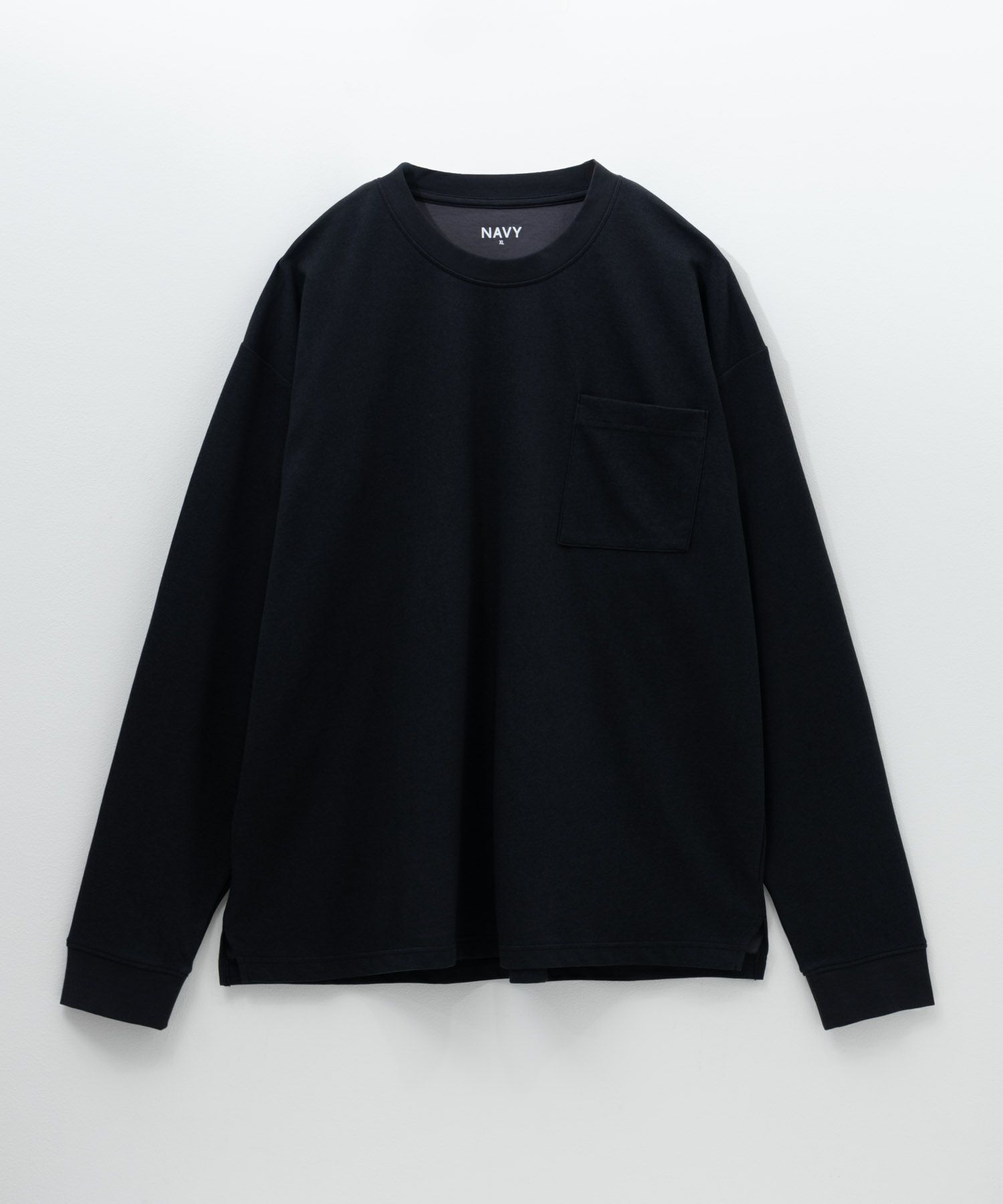 NAVY タフラク ポンチ素材ポケツキ長袖Tシャツ メンズ商品画像-28