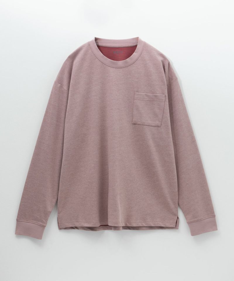 NAVY タフラク ポンチ素材ポケツキ長袖Tシャツ メンズ商品画像-29