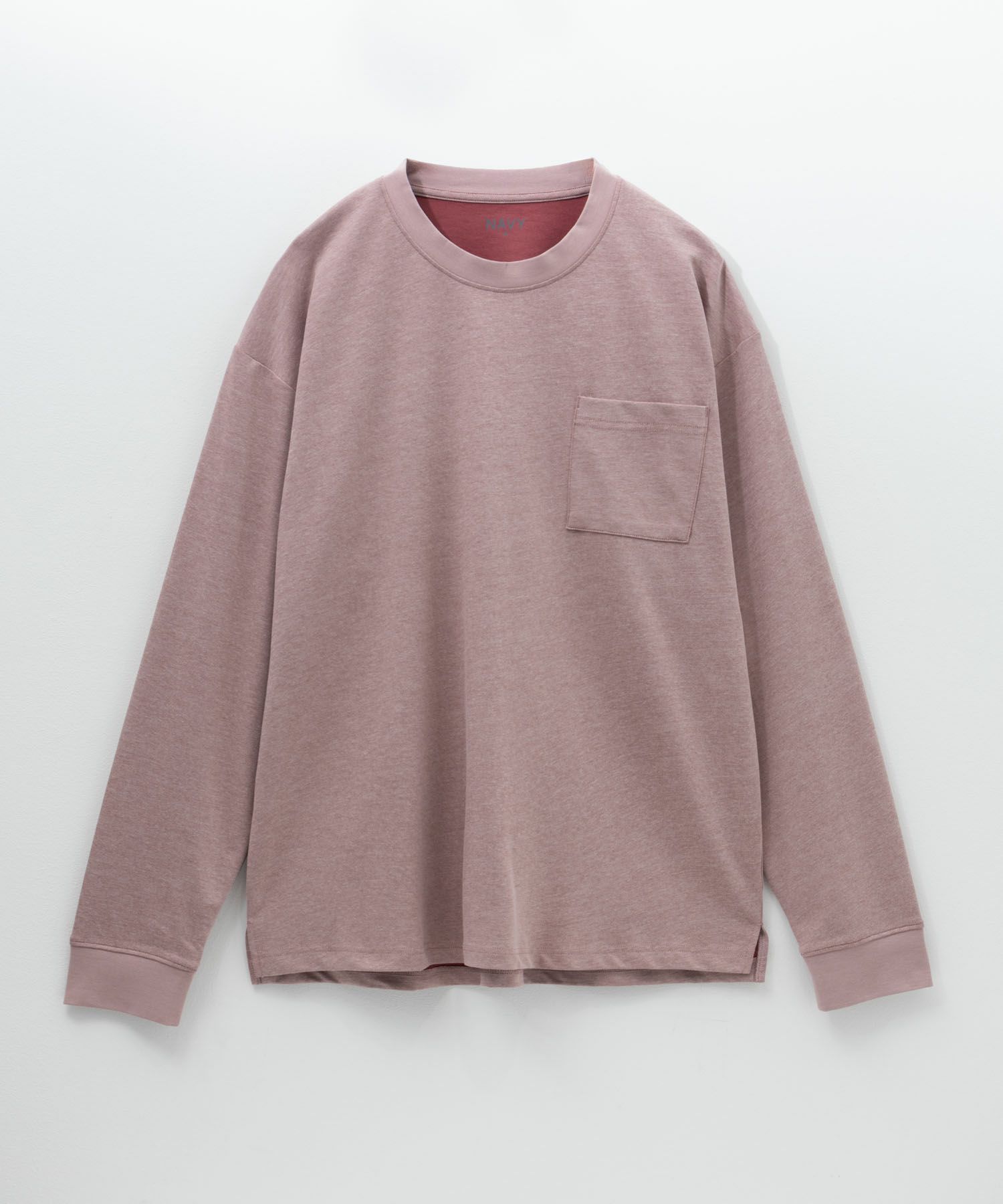 NAVY タフラク ポンチ素材ポケツキ長袖Tシャツ メンズ