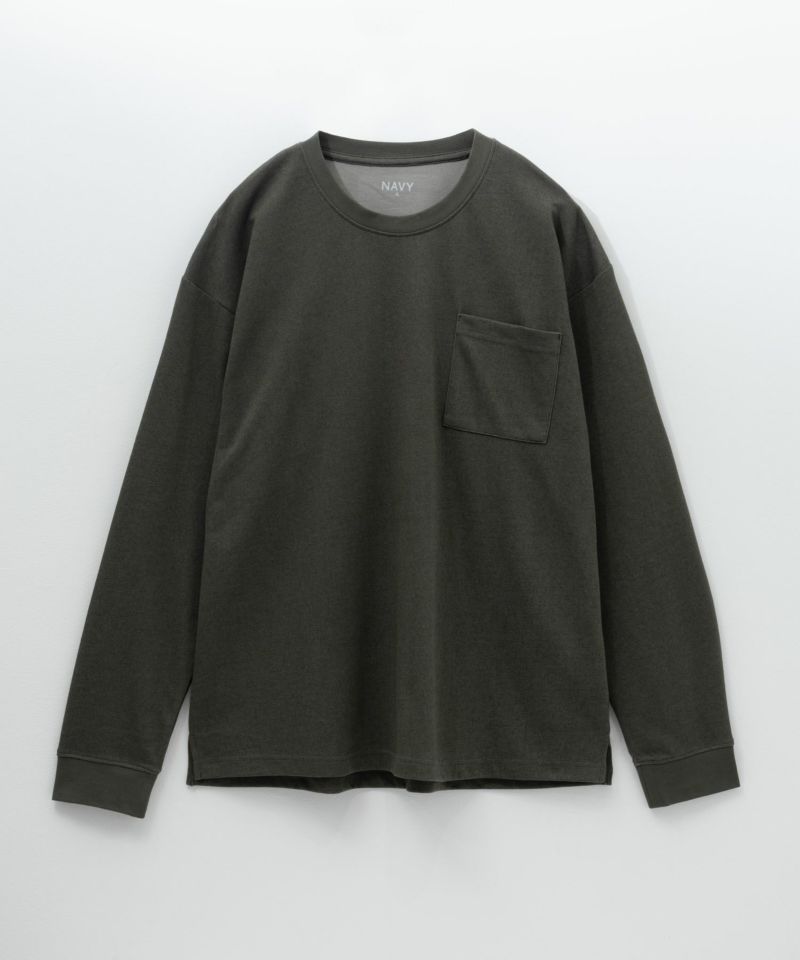 [期間限定価格]NAVY タフラク ポンチ素材ポケツキ長袖Tシャツ メンズ商品画像-30