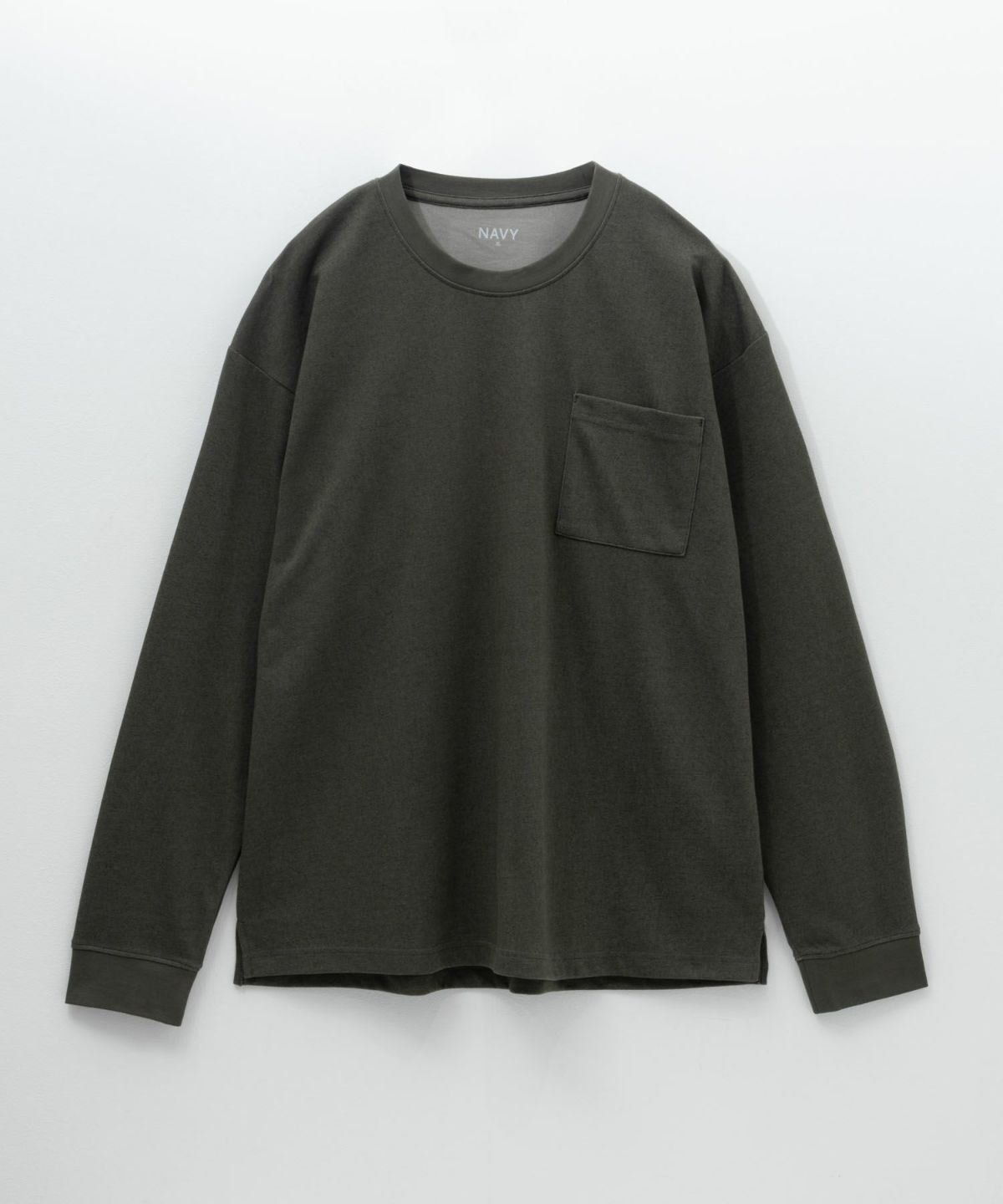 NAVY タフラク ポンチ素材ポケツキ長袖Tシャツ メンズ