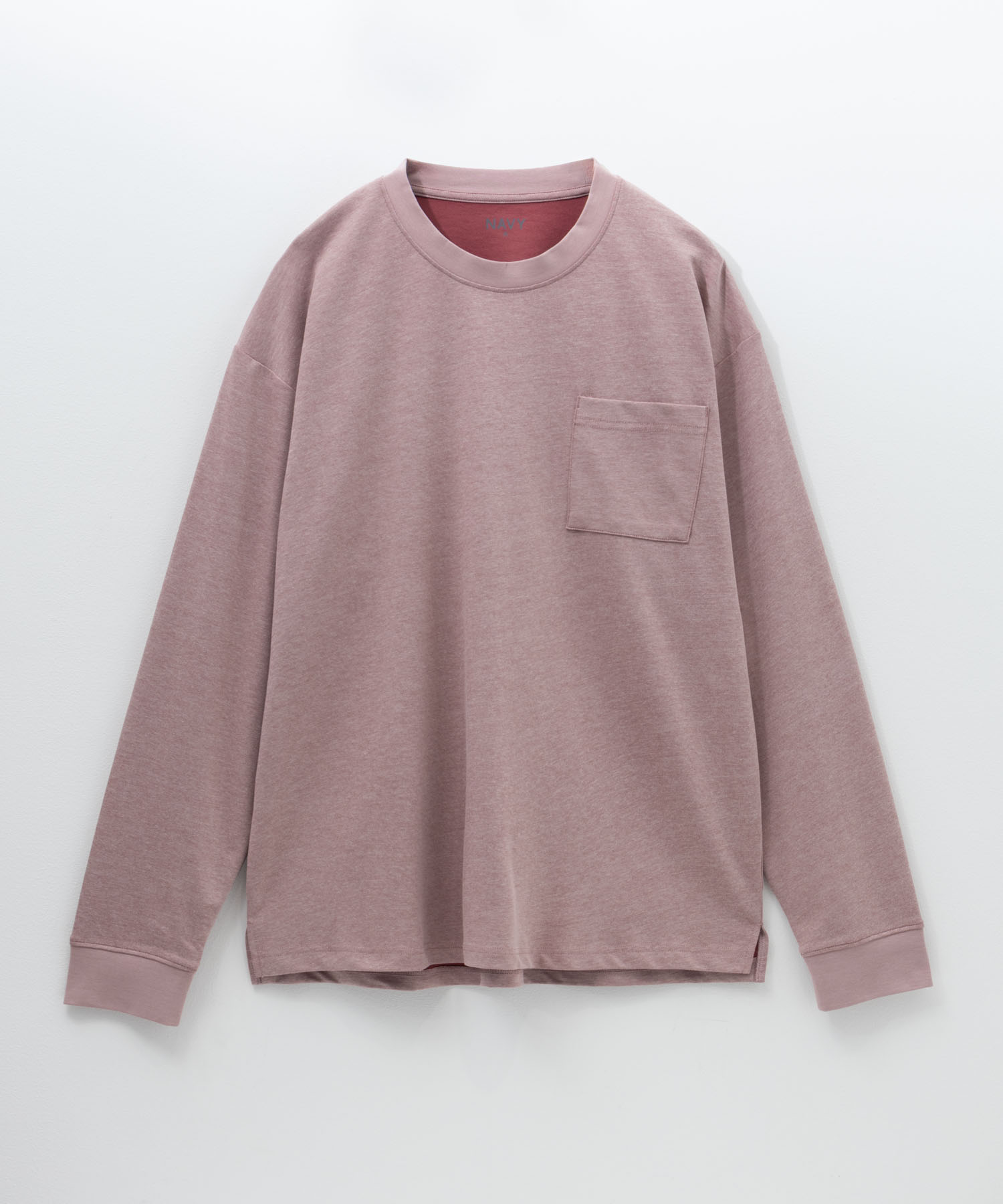 NAVY タフラク ポンチ素材ポケツキ長袖Tシャツ メンズ