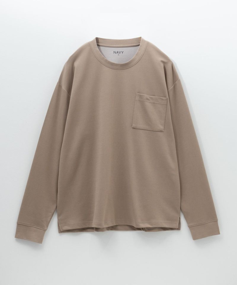 NAVY タフラク ポンチ素材ポケツキ長袖Tシャツ メンズ商品画像-31