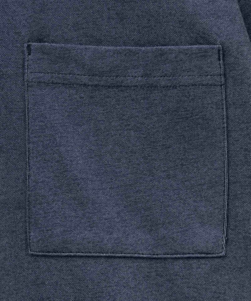 NAVY タフラク ポンチ素材ポケツキ長袖Tシャツ メンズ商品画像-32