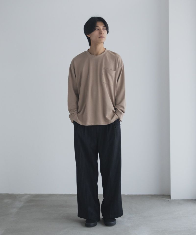 [期間限定価格]NAVY タフラク ポンチ素材ポケツキ長袖Tシャツ メンズ商品画像-39