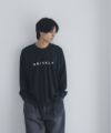 NAVY タフラク ポンチ素材プリント長袖Tシャツ メンズ