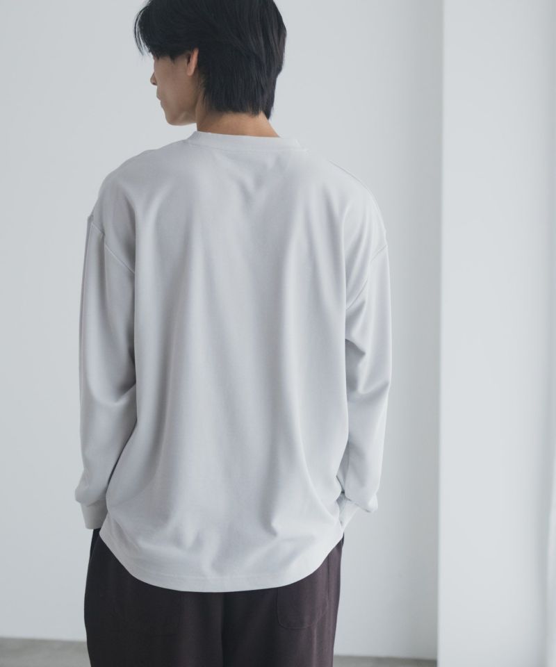 [期間限定価格]NAVY タフラク ポンチ素材プリント長袖Tシャツ メンズ商品画像-11