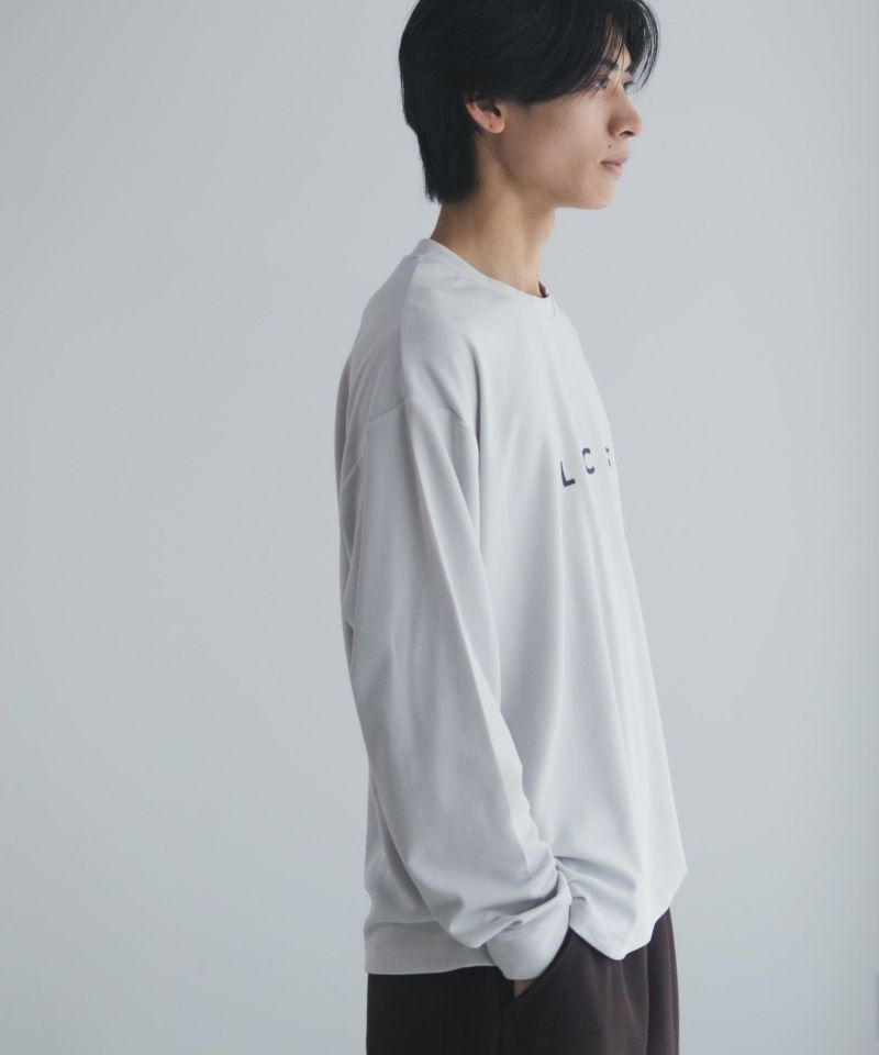 NAVY タフラク ポンチ素材プリント長袖Tシャツ メンズ商品画像-12