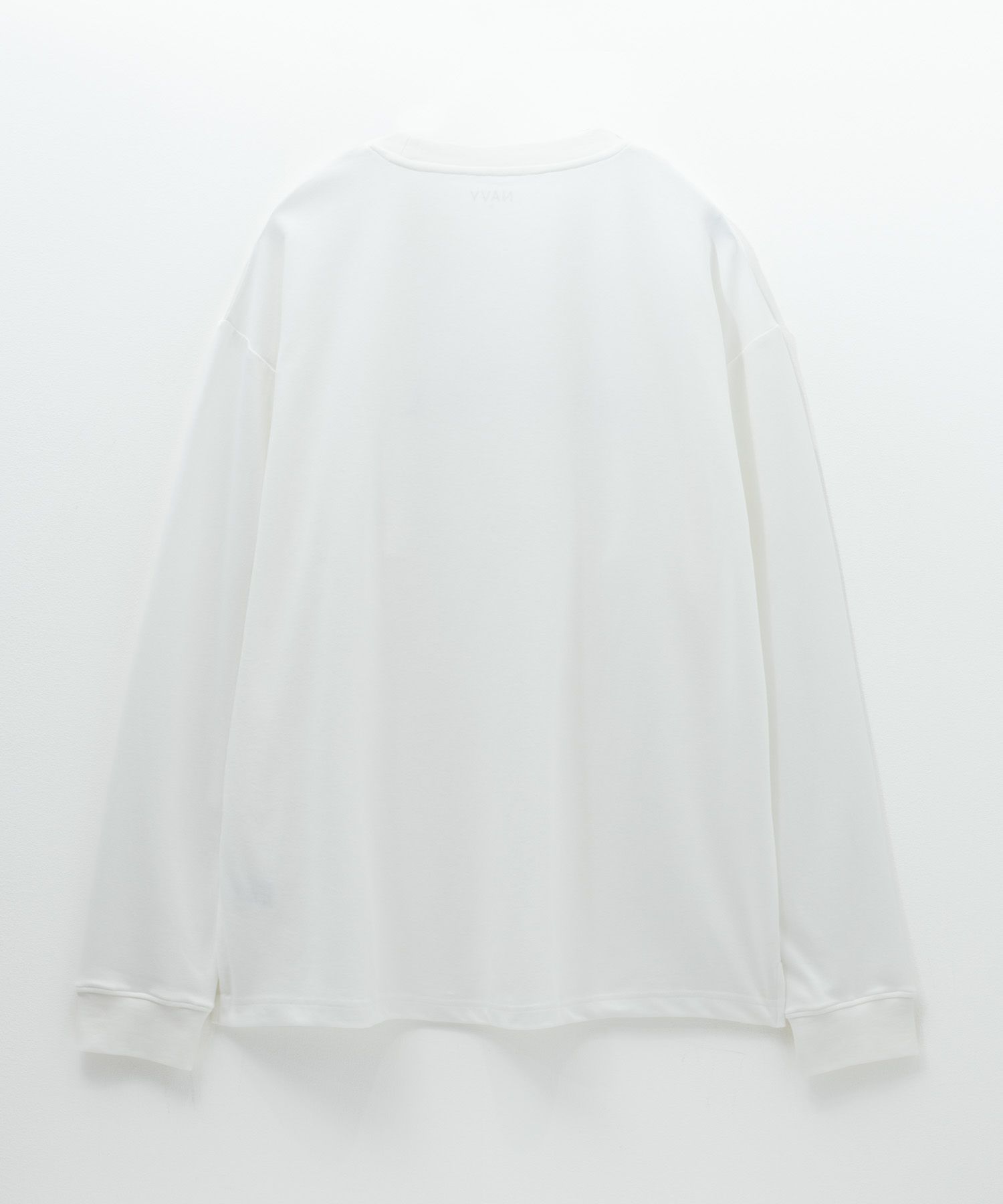 NAVY タフラク ポンチ素材プリント長袖Tシャツ メンズ