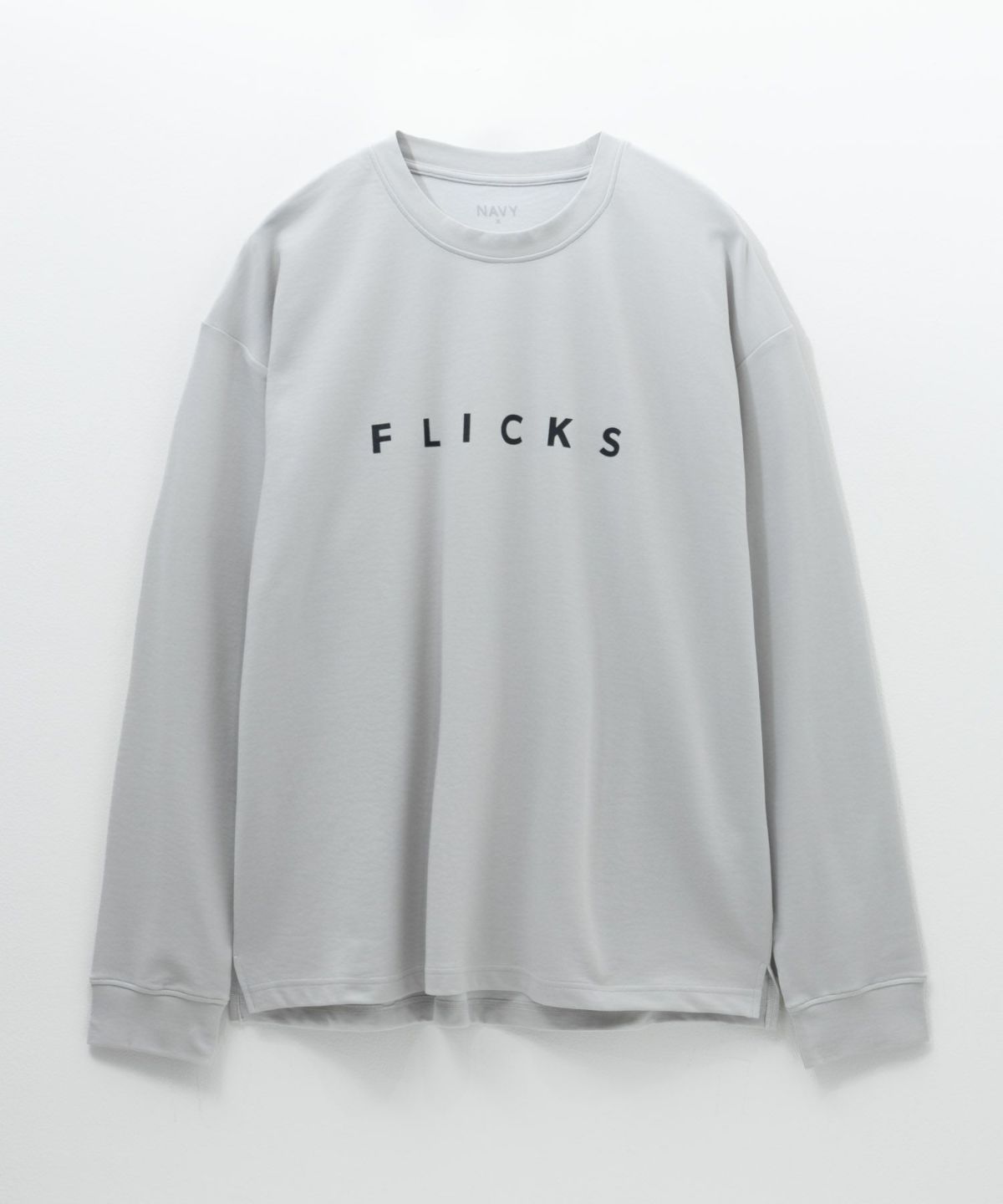 NAVY タフラク ポンチ素材プリント長袖Tシャツ メンズ