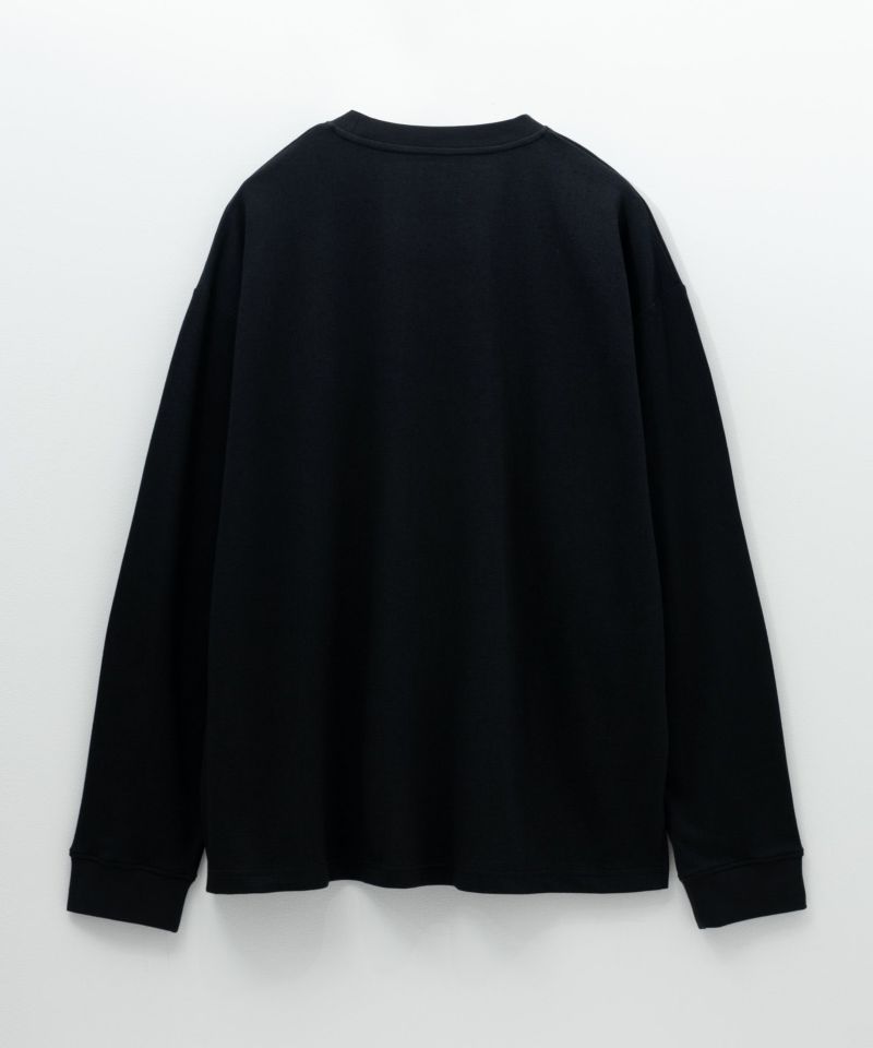 NAVY タフラク ポンチ素材プリント長袖Tシャツ メンズ商品画像-30