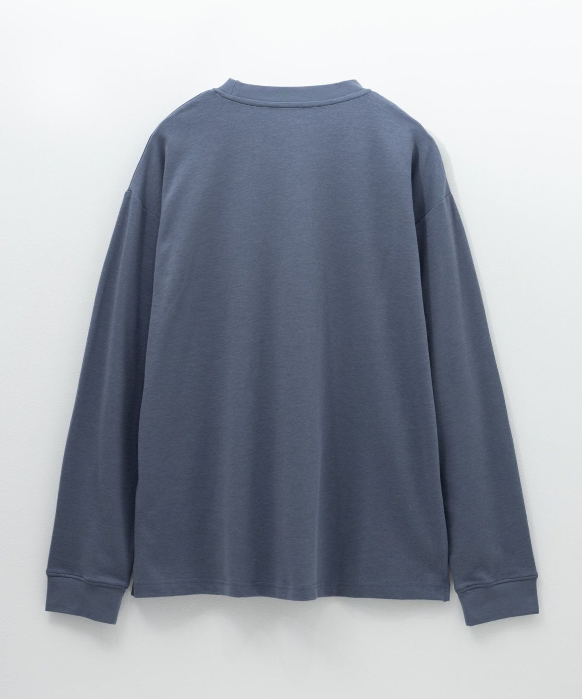 NAVY タフラク ポンチ素材プリント長袖Tシャツ メンズ