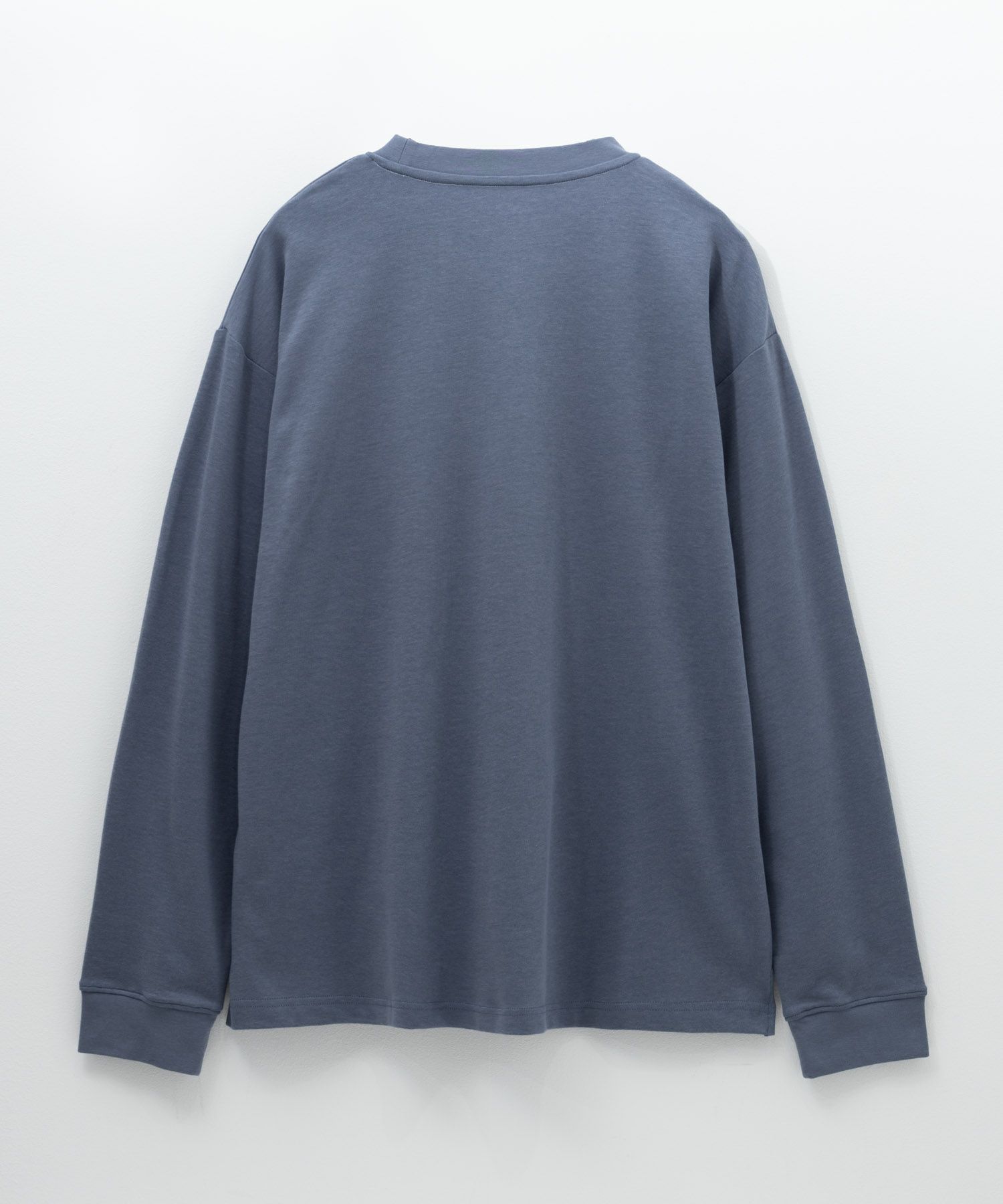 NAVY タフラク ポンチ素材プリント長袖Tシャツ メンズ