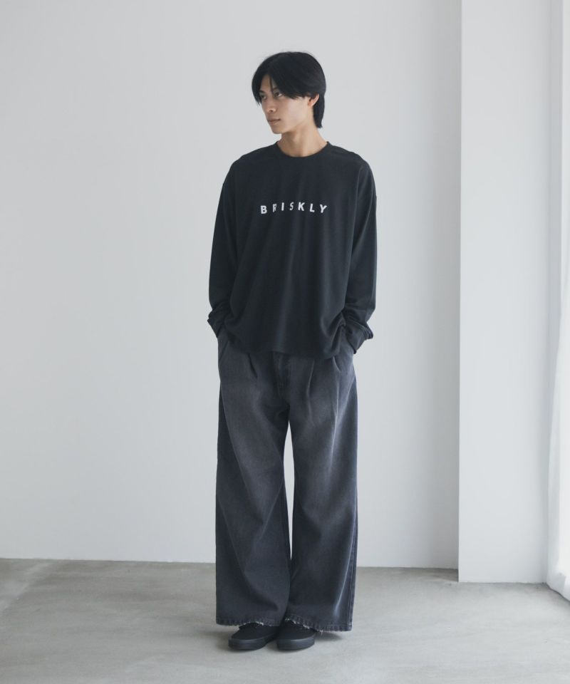 NAVY タフラク ポンチ素材プリント長袖Tシャツ メンズ商品画像-39