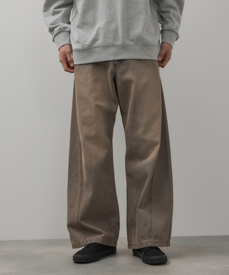 【WEB限定】デニムカーブワイドパンツ メンズ商品画像-4