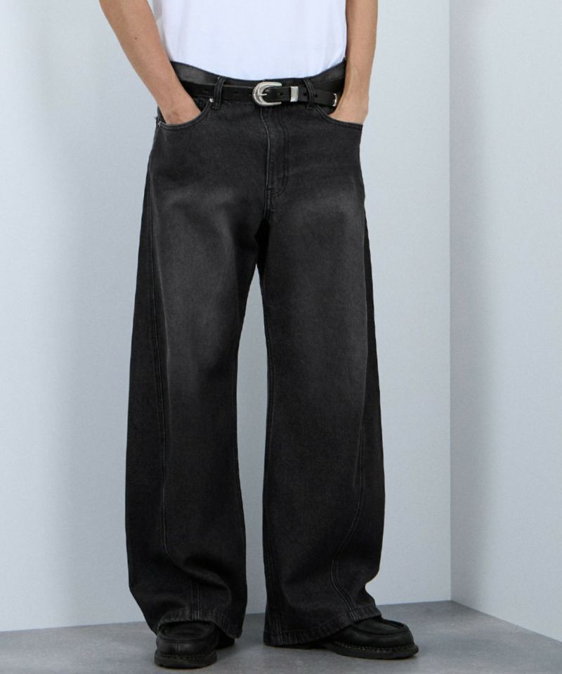 【WEB限定】デニムカーブワイドパンツ メンズ商品画像-7