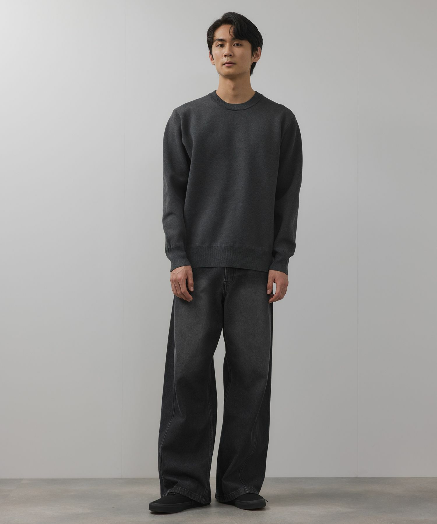 【WEB限定】デニムカーブワイドパンツ メンズ