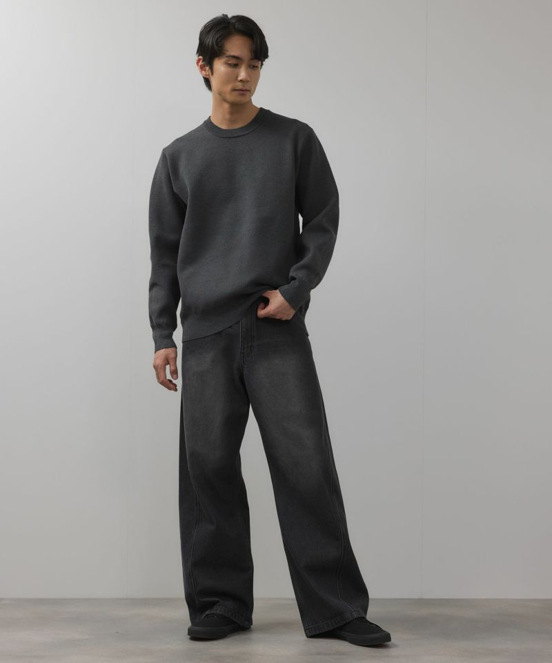 【WEB限定】デニムカーブワイドパンツ メンズ商品画像-8