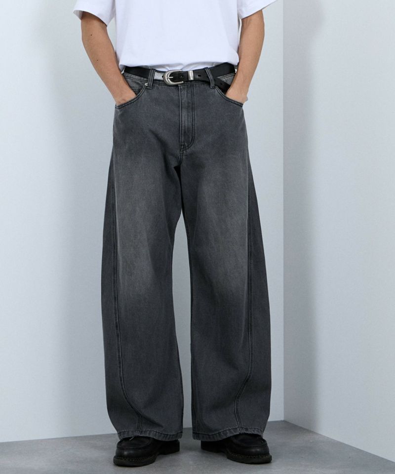 【WEB限定】デニムカーブワイドパンツ メンズ商品画像-11