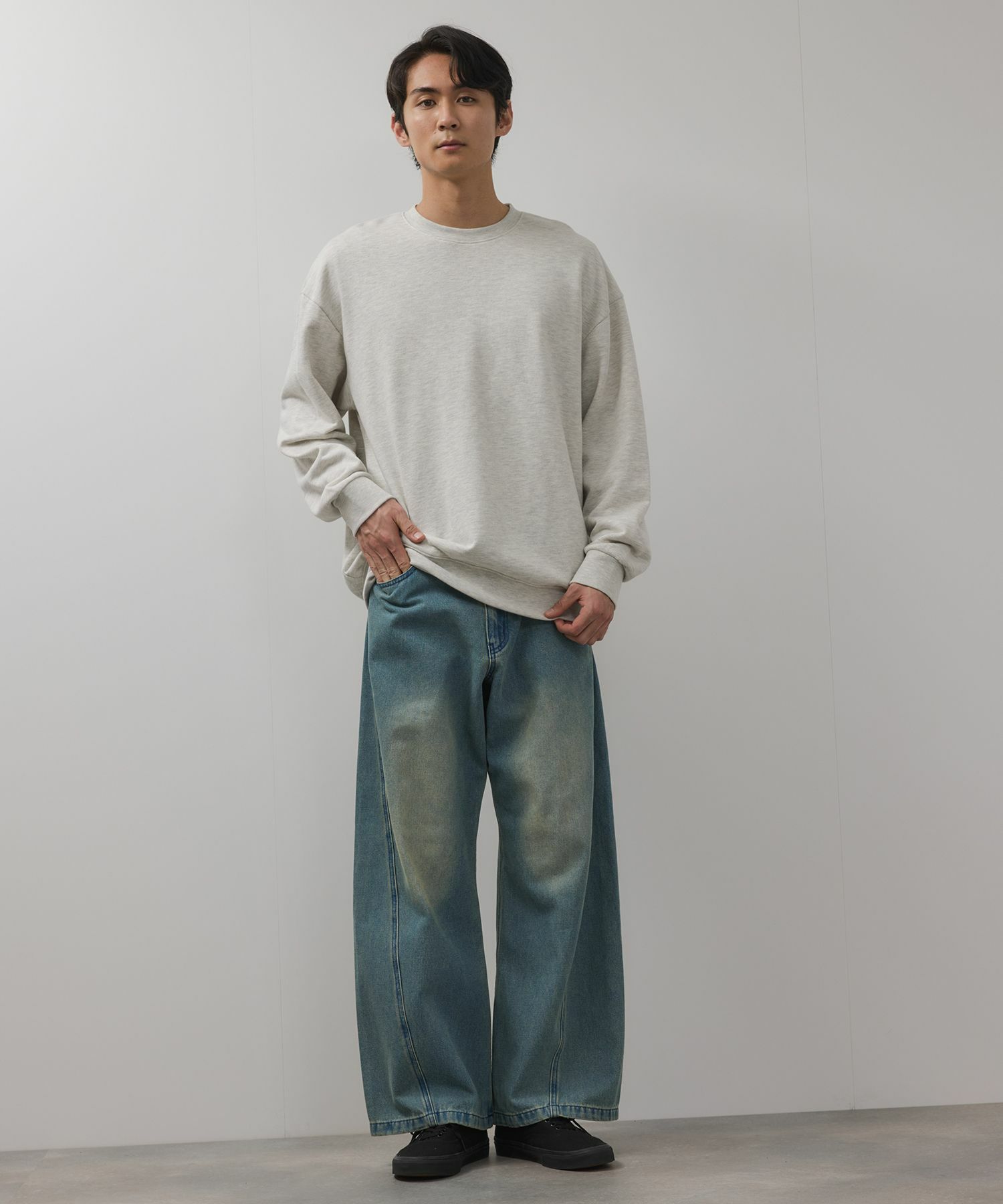 【WEB限定】デニムカーブワイドパンツ メンズ商品サムネイル-12