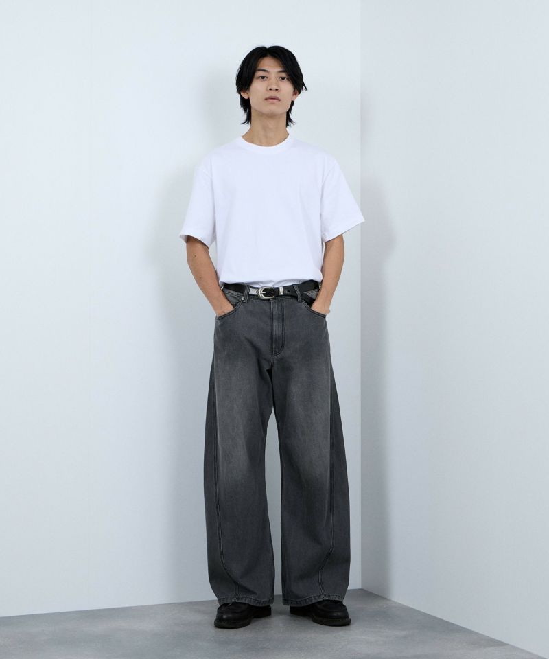 【WEB限定】デニムカーブワイドパンツ メンズ商品画像-14