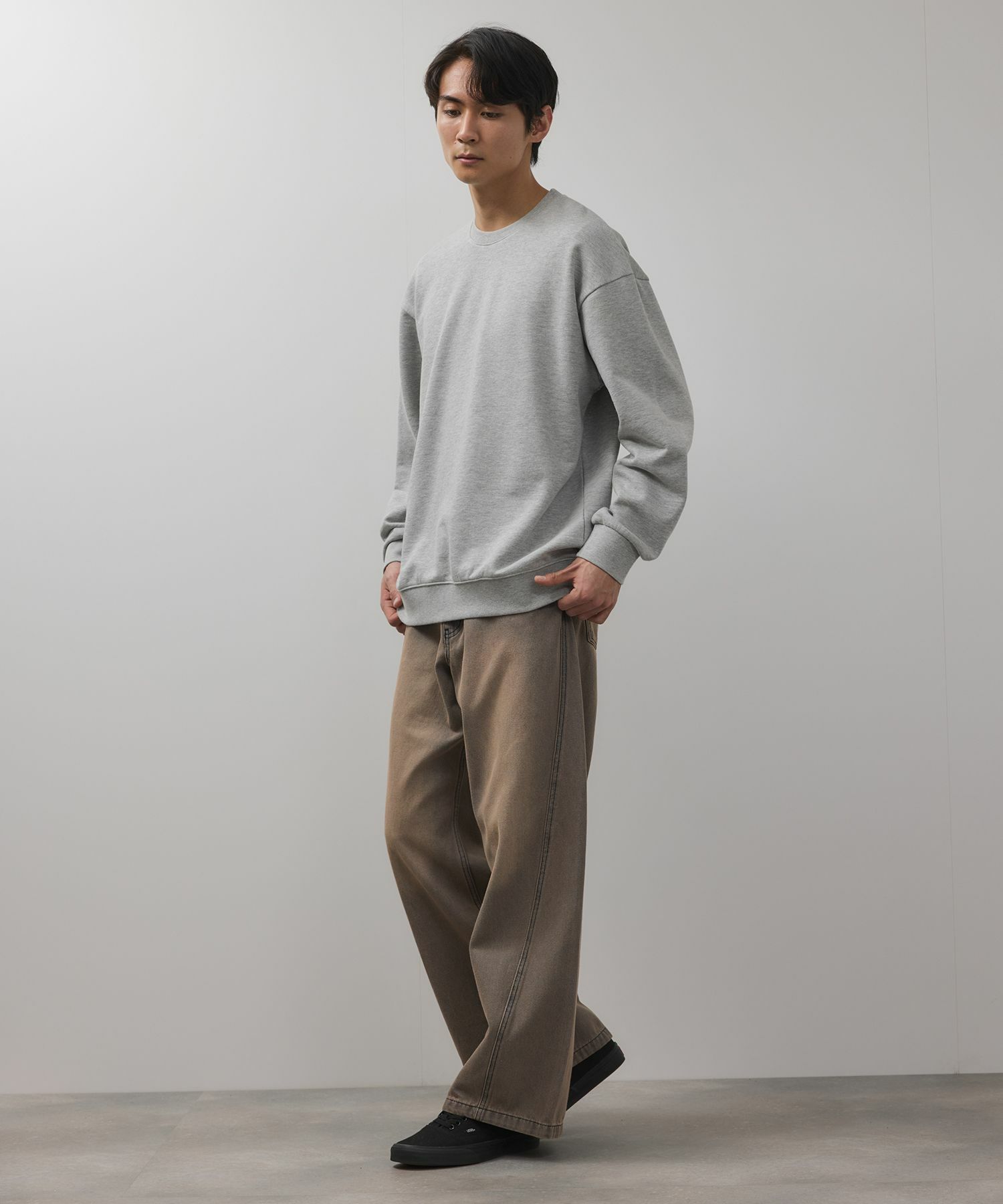 【WEB限定】デニムカーブワイドパンツ メンズ