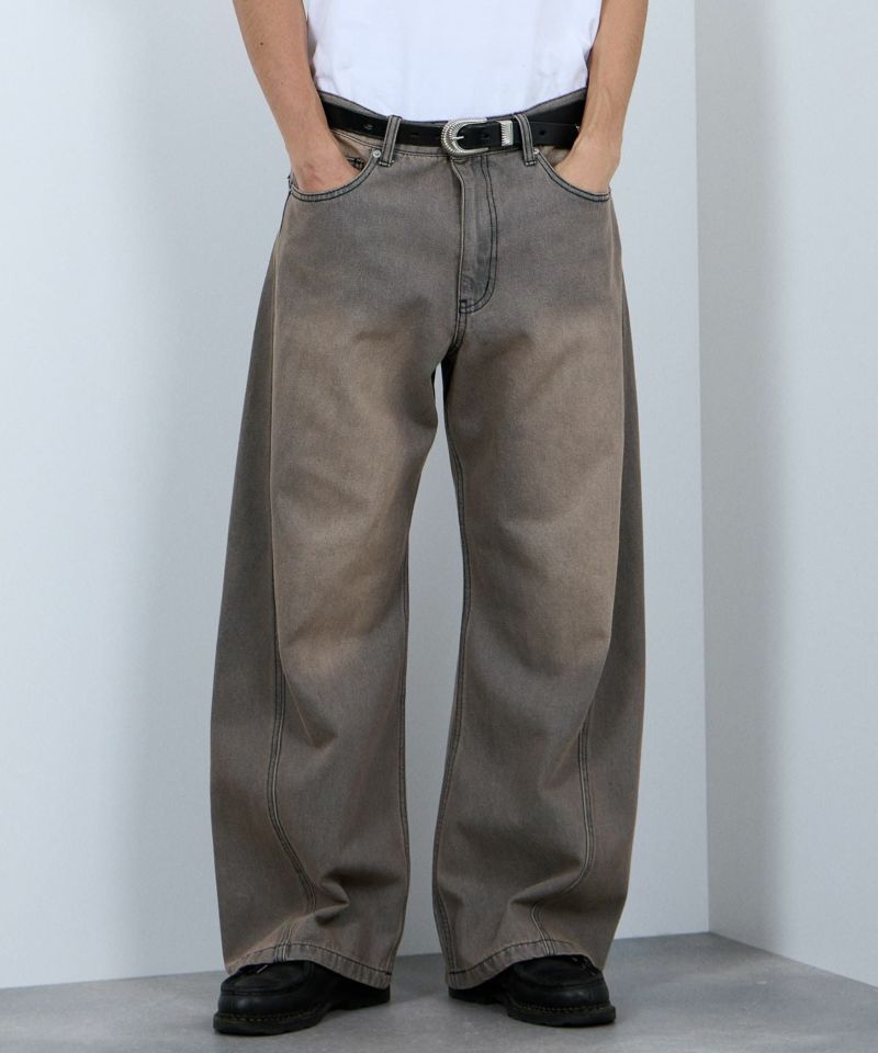 【WEB限定】デニムカーブワイドパンツ メンズ商品画像-21