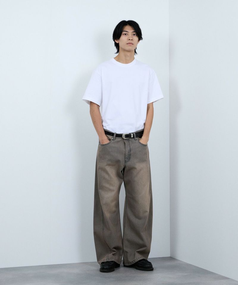 【WEB限定】デニムカーブワイドパンツ メンズ商品画像-22