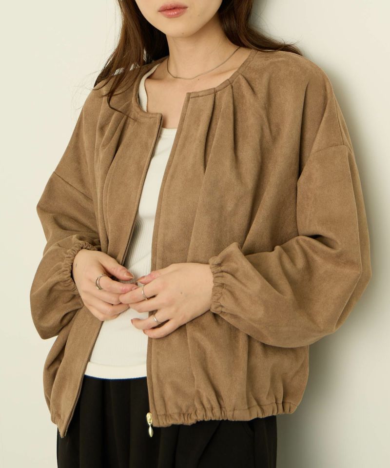 [最終さらに50%OFF]nAvy  スエードポンチブルゾン レディース商品画像-3