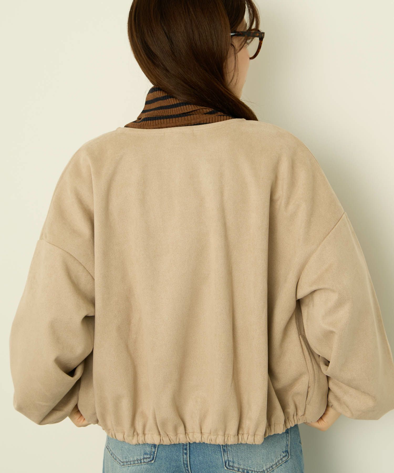 nAvy  スエードポンチブルゾン レディース商品画像-5