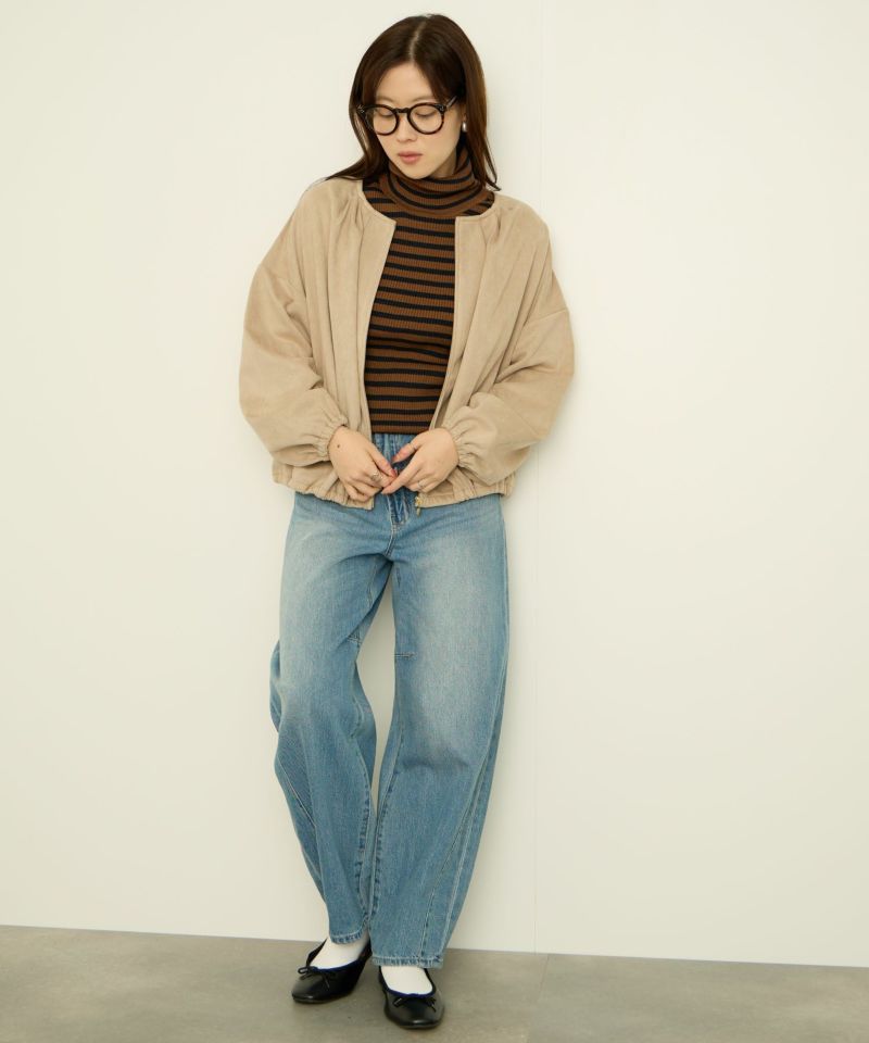 [最終さらに50%OFF]nAvy  スエードポンチブルゾン レディース商品画像-6