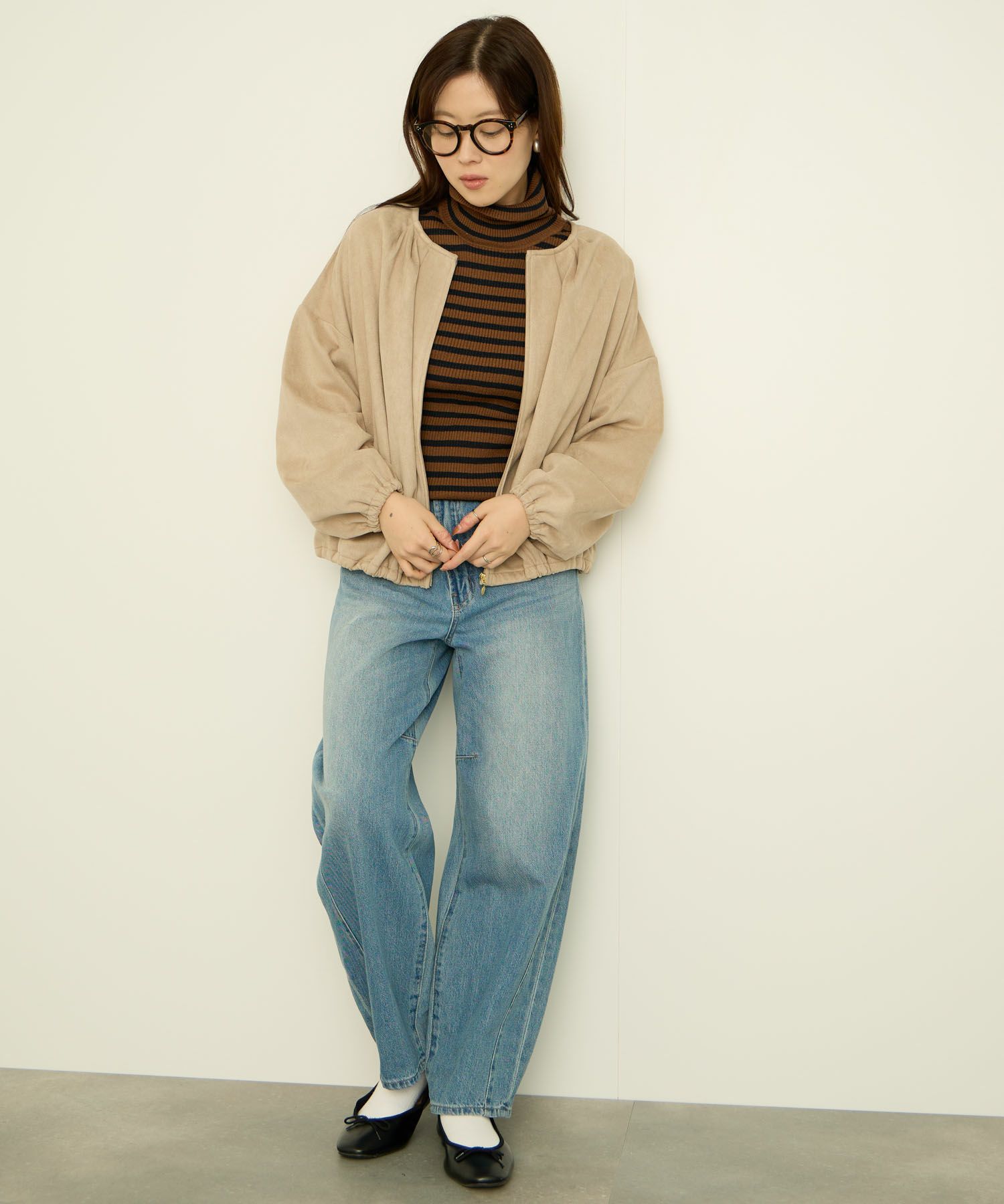 [最終さらに50%OFF]nAvy  スエードポンチブルゾン レディース商品画像-6