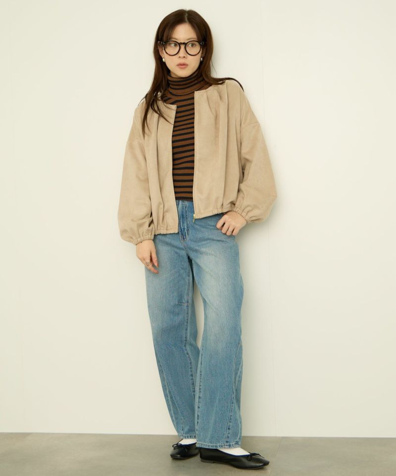 [最終さらに50%OFF]nAvy  スエードポンチブルゾン レディース商品画像-7